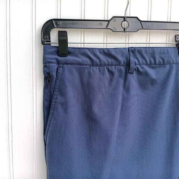 01 ALGO Pants 52 x 30 Navy Blue Performance Fit Moisture Wicking UPF 40 Mens - Picture 5 of 13